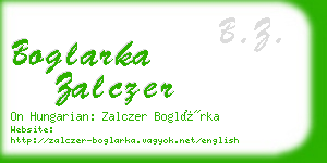 boglarka zalczer business card